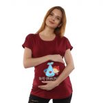 01a 60 Women Pregnancy Tshirt with Is It Time Yet Printed Design