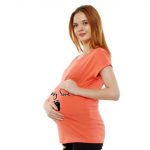 02 38 Women Pregnancy Tshirt with Coming Soon Printed Design