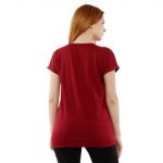 04 33 Women Pregnancy Tshirt with Girl Peeking Printed Design