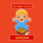 06 114 Women Pregnancy feeding Tshirt with My Baby Love Samoosa Printed Design