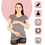 1 106 Women Pregnancy Tshirt with Baby Calendar Printed Design