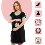 1 141 Women's Pregnancy Tunic Clothes Nightshirt with Amma Churumuri Printed Design