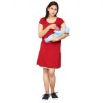 1 205 Women Pregnancy feeding tunic top with Lightssaber Duel Printed Design