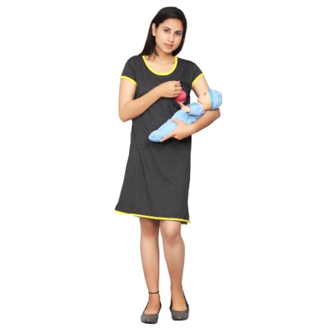 1 339 Women Pregnancy feeding tunic top with Nextmoodswingin5minuts Printed Design