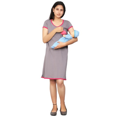 1 561 Women Pregnancy feeding tunic top with Parathe wali se Printed Design