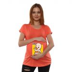 1 976 Women Pregnancy feeding Tshirt with My baby love butter chicken Printed Design