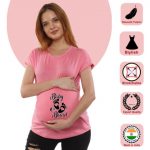 1 98 Women Pregnancy Tshirt with Baby on Board Printed Design