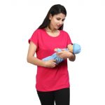 1 986 Women Pregnancy feeding Tshirt with Gayehath Printed Design