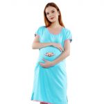1a 233 Women Pregnancy feeding tunic top with Girl Peeking Printed Design
