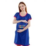 1a 372 Women Pregnancy feeding tunic top with First time mommy Printed Design