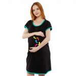 1a 410 Women Pregnancy feeding tunic top with Footsteps Printed Design