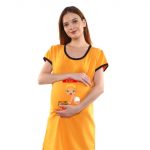 1a 522 Women Pregnancy feeding tunic top with Carving for fish Printed Design