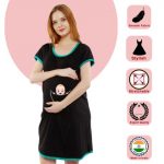 1b 21 Women Pregnancy feeding tunic top with Boy Peeking Printed Design