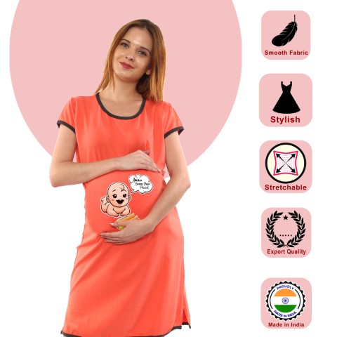1b 6 Women Pregnancy feeding tunic top with Amma Benne Dose Printed Design