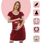 2 269 Women Pregnancy feeding tunic top with Mamma dhokla version 2 Printed