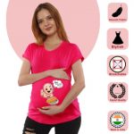 2 585 Women Pregnancy feeding Tshirt with Amma Benne Dose Printed Design
