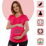 2 765 Women Pregnancy feeding Tshirt with We are hungry Printed Design