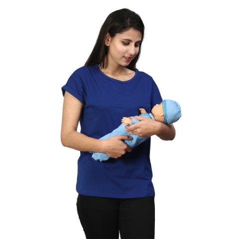 2 829 Women Pregnancy feeding Tshirt with Baby inside Printed Design