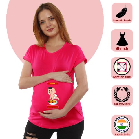 2 988 Women Pregnancy feeding Tshirt with Mama Carving for vada Printed Design