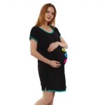 3 413 Women Pregnancy feeding tunic top with Footsteps Printed Design