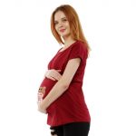 3 739 Women Pregnancy feeding Tshirt with Mamma dhokla version 2 Printed Design
