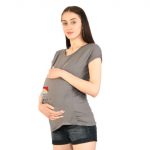 3 759 Women Pregnancy feeding Tshirt with Is it time yet Printed Design