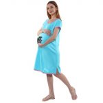 4 347 Women Pregnancy feeding tunic top with Kick me baby one more time Printed Design