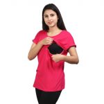 4 578 Women Pregnancy feeding Tshirt with Amma Benne Dose Printed Design