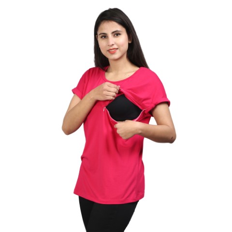 4 888 Women Pregnancy feeding Tshirt with Gayehath Printed Design