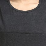 5 659 Women Pregnancy feeding Tshirt with Girl Cross Zip Printed Design