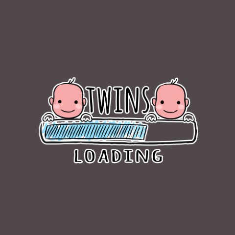 6 720 Women Pregnancy feeding Tshirt with Twins Loading Printed Design