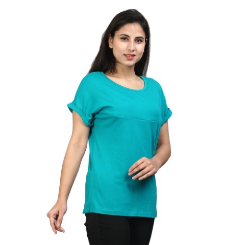 7 454 Women Pregnancy feeding Tshirt with Pani Puri Printed Design