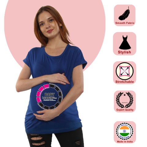 8 547 Women Pregnancy feeding Tshirt with Baby loading Printed Design