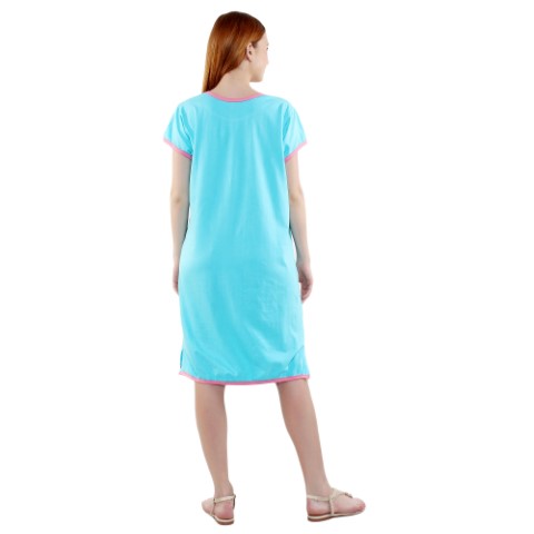 8 56 Women Pregnancy feeding tunic top with Girl Cross Zip Printed Design