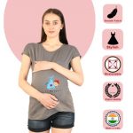 8 563 Women Pregnancy feeding Tshirt with Is it time yet Printed Design