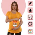 8 746 Women Pregnancy feeding Tshirt with Amma phulihora Printed Design
