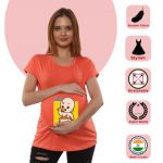 8 761 Women Pregnancy feeding Tshirt with My baby love butter chicken Printed Design