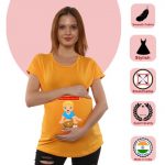 8 867 Women Pregnancy feeding Tshirt with Parthe wali se Printed Design