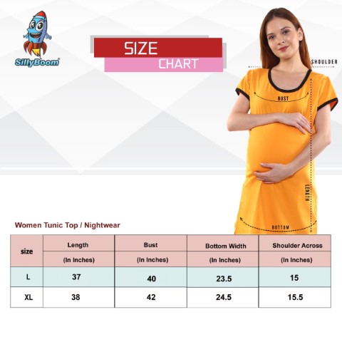 9 102 Women Pregnancy feeding tunic top with Baby on board Printed Design