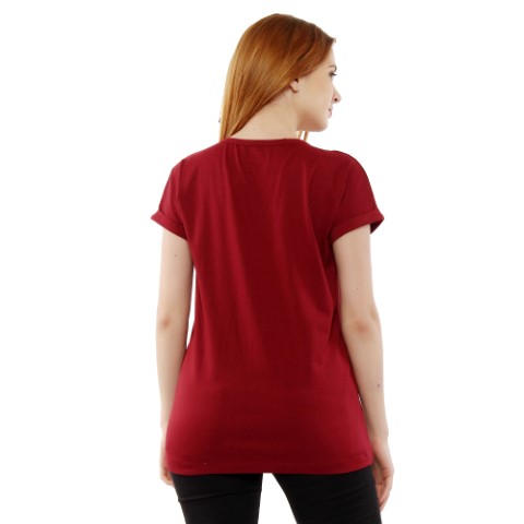 9 476 Women Pregnancy feeding Tshirt with Boy Peeking Printed Design